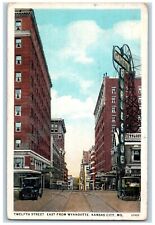 Kansas City Missouri MO Postcard Twelfth Street East From Wyandotte 1930 Vintage picture