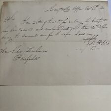 1820 Letter to/from Connecticut Comptroller’s Office & Governor Gideon Tomlinson picture