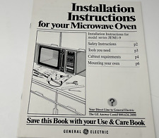 GE Microwave JEM1-9 Installation Instructions Use Care Owners Manual picture