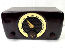 1949 ZENITH Model 7H918 7 Tube FM Broadcast Radio Bakelite Brown Chassis 7F03 picture