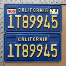 1979 California truck license plate pair 1T 89 945 YOM DMV for your PICKUP 15639 picture