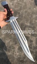 18” SPARK CUSTOM HANDMADE D2 HUNTING HIGH POLISH BOWIE KNIFE W/Sheath picture