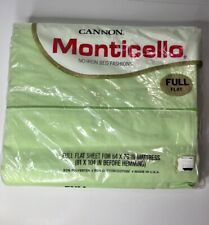 Vintage Muslin Full Flat Sheet USA New Unused Mint Green Cannon Monticello picture