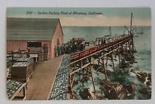Sardine Packing Plant at Monterey, CA Postcard Original VG picture