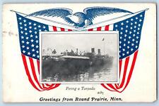 1917 Greetings From Round Prairie Torpedo Fire Minnesota Correspondence Postcard picture