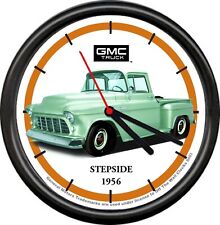 Licensed 1956 GMC Light Green Stepside Pickup Truck General Motors Wall Clock picture