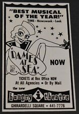 1969 Print Ad San Francisco Hungry I Theatre Dames at Sea Musical Art picture