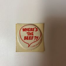 Vintage 1984 Wendy’s Where’s The Beef Puffy Sticker Rare picture