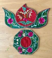 TWO MIAO HILL TRIBE HMONG EMBROIDERY PATCHES PIECES picture