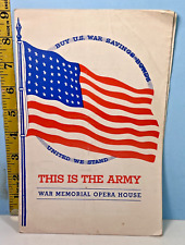 1943  This Is The Army War Memorial Opera House Pamplet - Irving Berlin picture