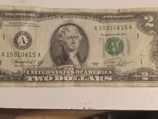 1976 2 dollar bill W/4 Unique Digits And 1 Triple, 2 Doubles Sum Of 19 picture