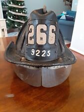 Cairns Bros. NYFD 1963 Leather Fire Department Helmet N5A 5A Visor  Brass Eagle picture