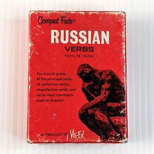 Vis-Ed Russian Vocabulary Flash Cards VERBS Vintage COMPLETE Language picture