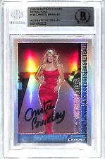 2005 Bowman Chrome Refractor CHRISTIE BRINKLEY Signed Auto RC Card BAS SLABBED picture