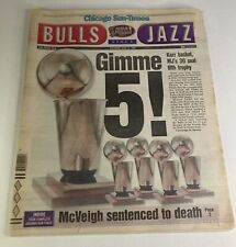 Vintage June 14, 1997 Chicago Sun-Times Newspaper Chicago Bulls “Gimme 5” picture