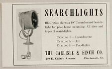 1940 Print Ad Incandescent Marine Searchlights Carlisle & Finch Cincinnati,OH picture