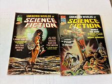 UNKNOWN WORLDS OF SCIENCE FICTION MAGAZINE LOT OF 2  EXCELLENT CONDITION  picture