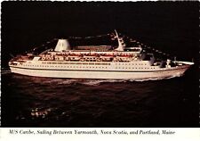Vintage Postcard 4x6- M/S Caribe Ship Sailing picture