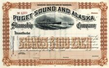 Puget Sound & Alaska Steamship Co. - 1890's circa Unissued Gorgeous Brown Stock  picture