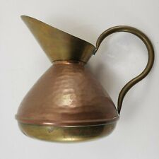 Montana Copper Hand Hammered Pitcher Vintage Tube Handle 4¼