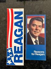 Ronald Reagan 1980 Campaign Bumper Sticker and Election Pamphlet-Free Shipping picture