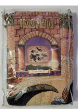 VTG Harry Potter Throw Blanket Woven Tapestry Wizard 2001 46