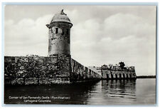 c1940s Corner of San Fernando Castle Cartagena-Colombia RPPC Photo Postcard picture