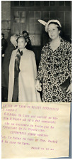 Paris, the Queen of Laos and Mrs. Auriol at the Gare de Lyon Vintage Silver Print  picture