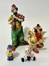 Lot of 5 Vintage Small Collectable Decorative Clowns. picture