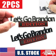 2Pc Let's Go Brandon Edition Car Emblem Badges Fender Truck Redneck Biden Us picture