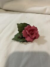 Napoli Dea Capodimonte Porcelain Pink Rose - Hand Made In Italy picture