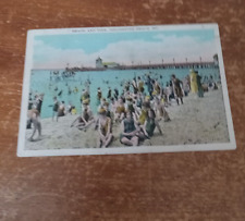 beach and pier  tolchester  beach  Maryland People on  1920s postcard A 2 picture