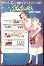 1951 CROSLEY SHELVADOR REFRIGERATOR OWNERS BOOKLET WITH RECIPES 32 PGS AD Z5418 picture