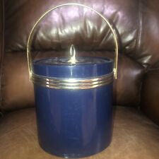 Vintage Blue And Gold Ice Bucket Navy Theme picture