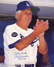 TOMMY LASORDA Autographed Signed Photograph LA Dodgers Los Angeles Baseball picture