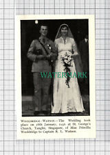 C3646) Miss Priscilla Wooldridge Capt R L Watson Wedding Singapore -1956 Clip picture