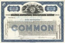 Columbia Graphophone Manufacturing Co. (Uncanceled) - Stock Certificate - Entert picture