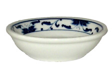 CAMEO Durable China Chinese Small Sauce Bowl 3.1 “ Dark Blue Lotus  Vintage. picture