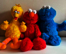 KAWS Sesame Street Plush UNIQLO Limited Elmo Cookie Monster Big Bird Set of 3 picture