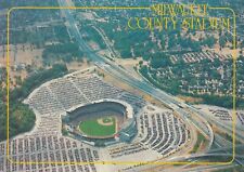 Pristine Milwaukee Braves & Brewers County Stadium Postcard - Green Bay Packers picture