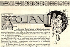 1893 THE AEOLIAN COMPANY 32nd STREET NEW YORK PIANO-PLAYER PRINT AD Z2510 picture