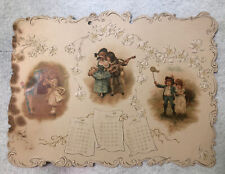 Antique Victorian Embossed Calendar 1898 Sweet Columbine Harriet Bennett picture