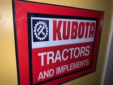 Kubota Farm Tractor Implement Farmer Barn Advertising Sign picture