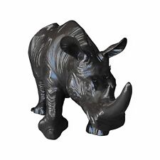 Bronze Painted Baby Rhino Statue 62 Inches picture