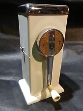 Ice-O-Mat Hand Crank Ice Crusher Chrome White MCM Vintage picture