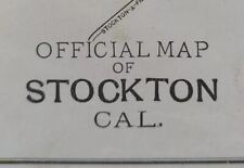 Vintage 1892 STOCKTON CALIFORNIA CA Map 11