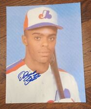 DELINO DESHIELDS SIGNED 8X10 PHOTO MONTREAL EXPOS W/COA+PROOF COACH CARDINALS B picture