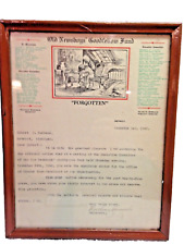 Old NewsBoys GoodFellow Fund Forgotten Letterhead 1945 Rare Framed  picture