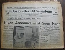 August 5, 1974 Boston Herald American Newspaper RICHARD NIXON, Luis Tiant, etc. picture