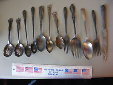 12 Pieces Vintage Plated Silverware       b picture